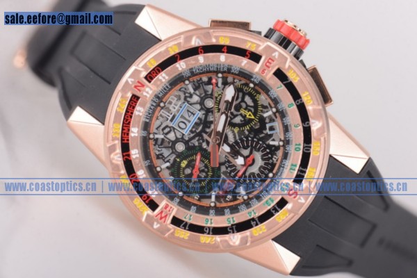 Best Replica Richard Mille RM60-01 Watch Rose Gold Black Rubber